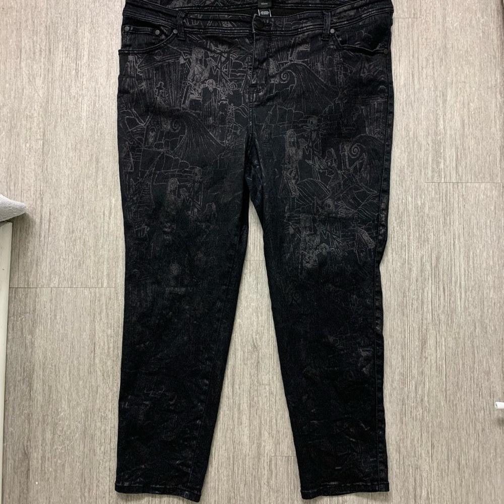 torrid Black Skinny Jeans with Nightmare Before Christmas subtle designs